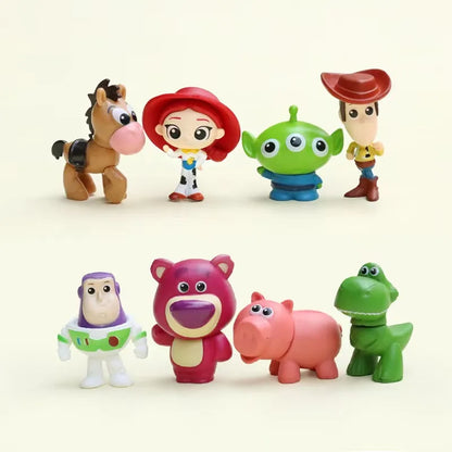Toy Story 4 Woody Buzz Lightyear Versione Q Action Figure Mini Bambole Giocattoli per Bambini Modellini Regalo di Compleanno per Bambini