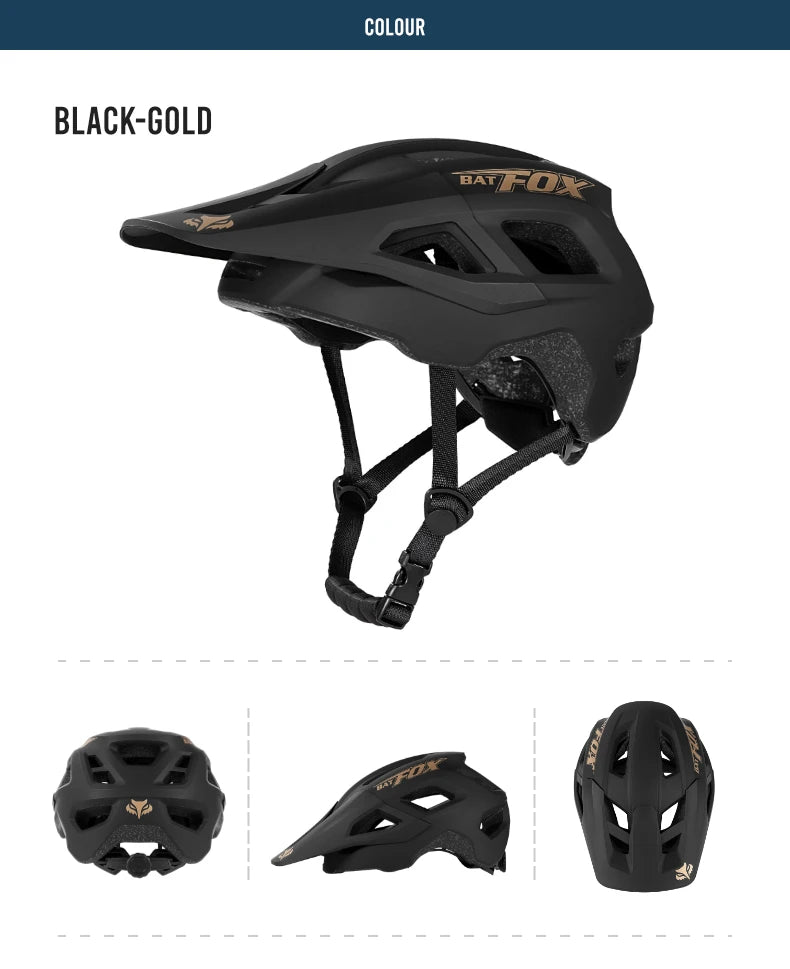 Casco Da Bicicletta Batfox Speedframe MTB Leggero Con Certificazione CE Aerodinamico E Protezione Affidabile