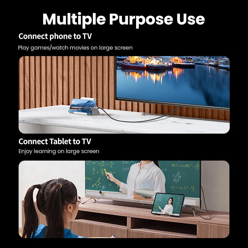 UGREEN Cavo USB C a 4K 8K compatibile HDMI 8K/60Hz 4K/120Hz per MacBook Pro iMac iPad Pro per Samsung Galaxy USB C a HDMI 2.1