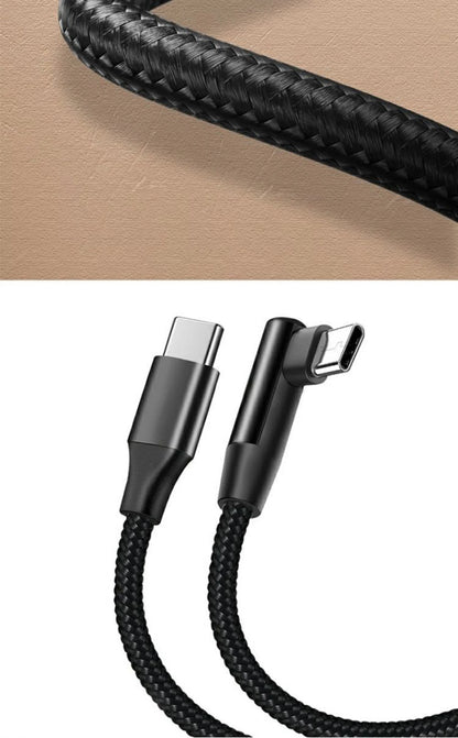 Cavo di Ricarica Usb C Pd 4.0 Angolo di 90 Gradi 100W per iPhone 15 Pro Max Xiaomi Huawei MacBook iPad