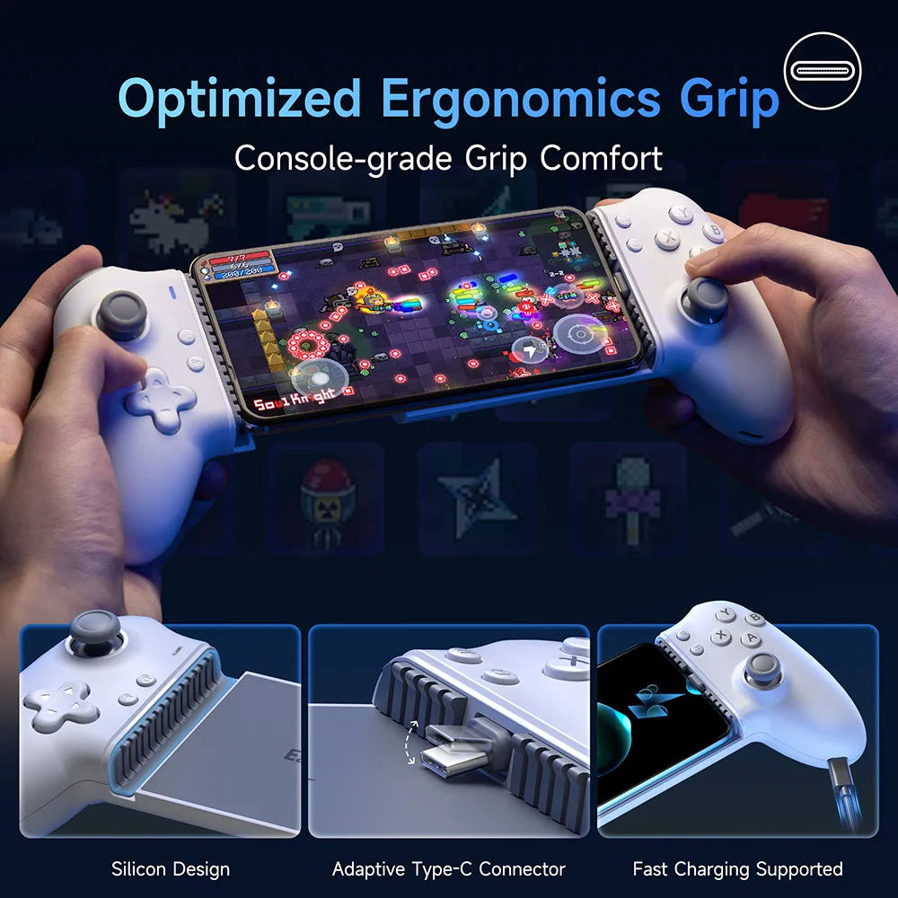 EasySMX M15 Gamepad per Telefono Cellulare Tipo C Controller Meccanico Hall per Android iPhone 15/16 Cloud Gaming Xbox Game Pass