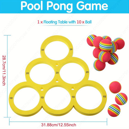 Set di Giochi di Lancio per Piscina 11 Pezzi Giocattoli Galleggianti per Sport Acquatici in Famiglia