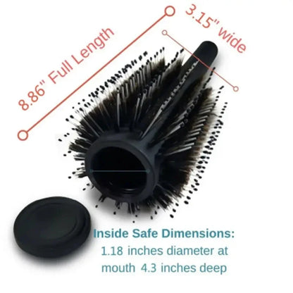 Spazzola Per Capelli Con Scomparto Nascosto, Design Sicuro E Funzionale Per Viaggi E Uso Quotidiano