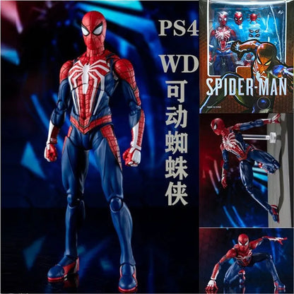15CM PS4 Spiderman Figura Avengers Spider Man Action Figures Aggiornamento Suit PS4 Game Edition Doll Toys Regalo