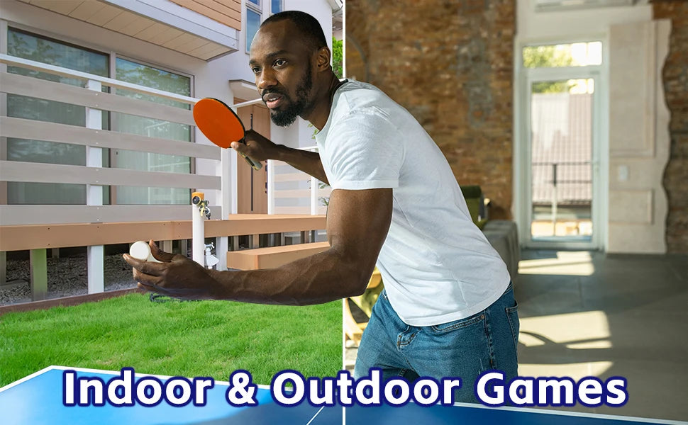 Set Da Ping Pong Portatile Con Rete Retrattile E Borsa Per Il Trasporto Quaranta Palline Per Interni Ed Esterni