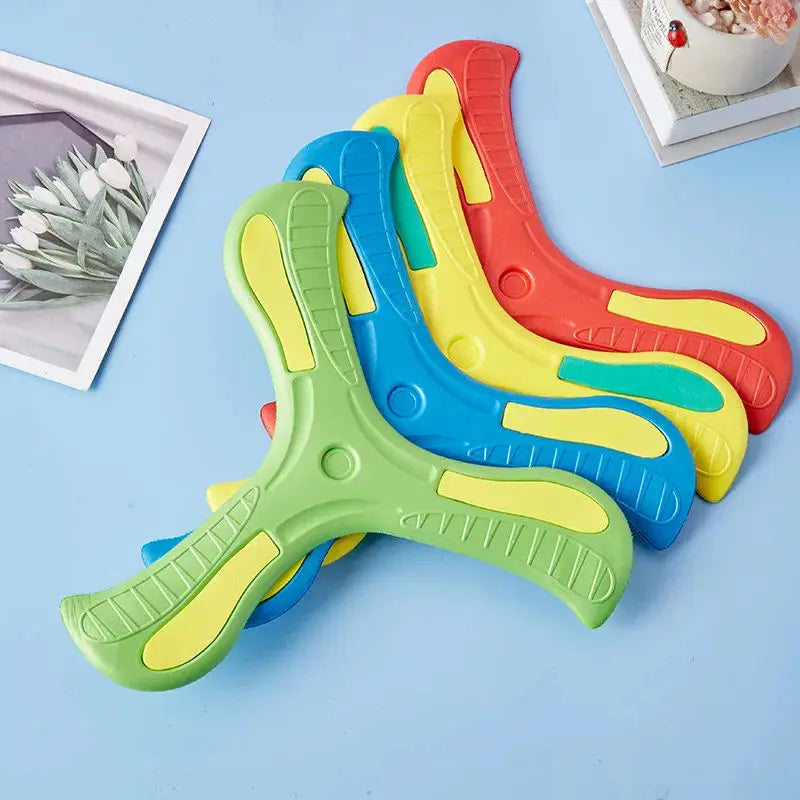 Boomerang Morbido Tre Foglie Disco Volante Esterno Interattivo Per Bambini Adulti