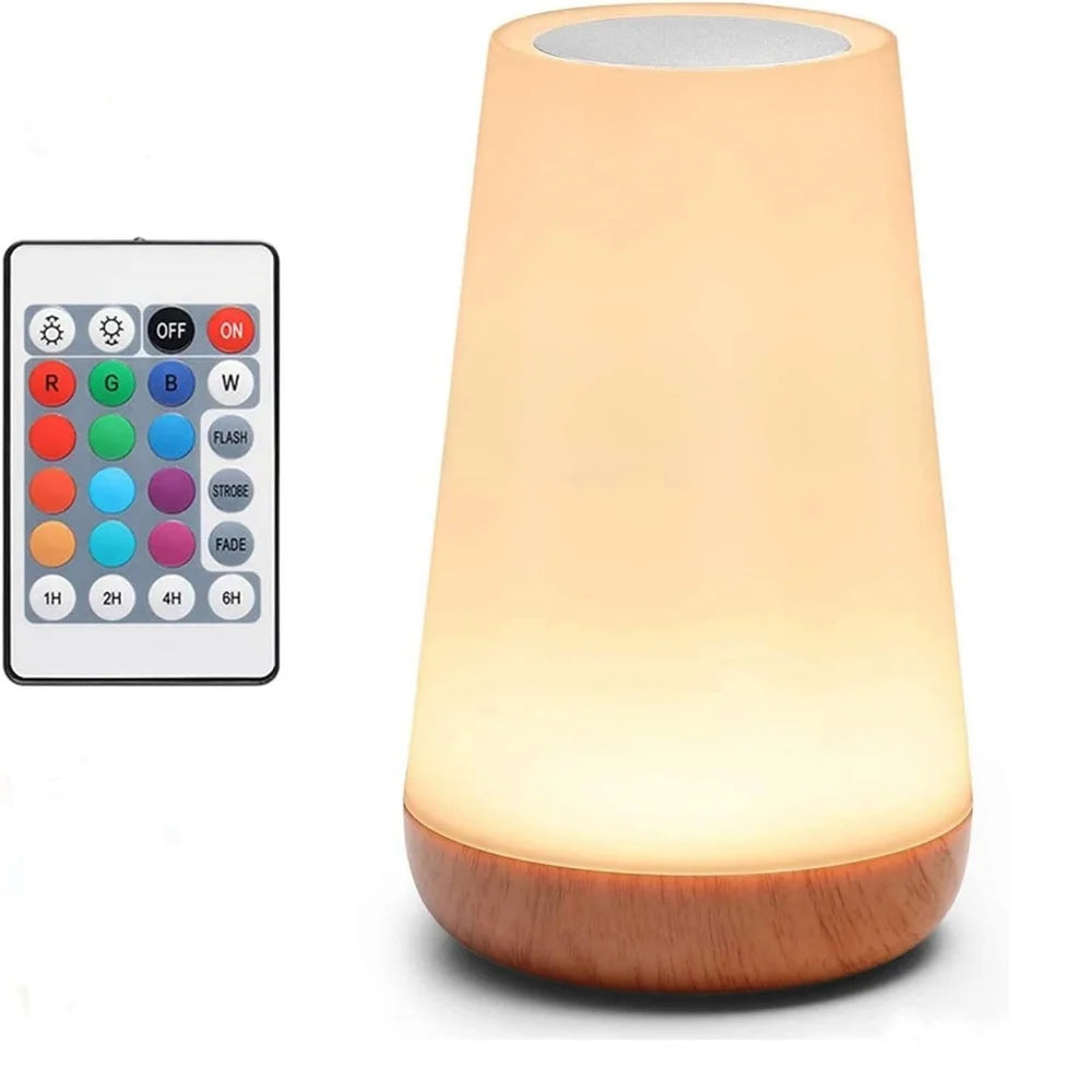 Lampada Tattile Dimmerabile Ricaricabile Usb Per Comodino E Camera Da Letto Con 13 Colori Rgb Luce Notturna