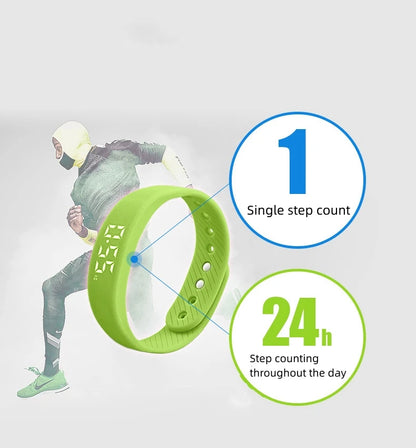Braccialetto Fitness Intelligente Con Contapassi E Monitoraggio Attività, Led Impermeabile E Vibrazione Allarme