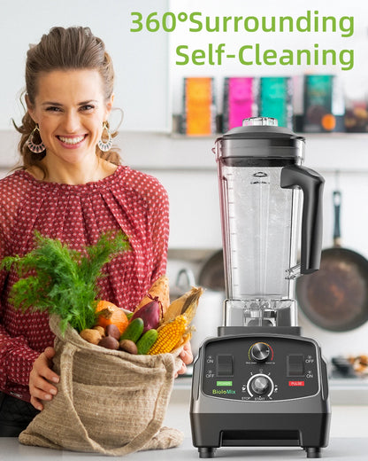 BioloMix Frullatore Potente 2200 W Con Contenitore In Tritan Da 2 L BPA Free Timer Per Frullati Di Ghiaccio