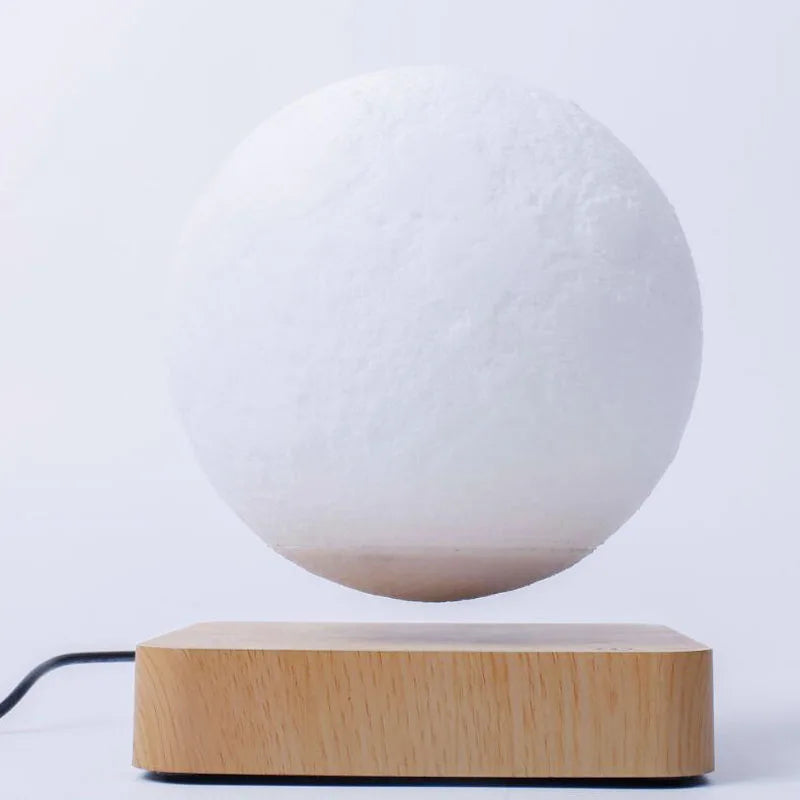 Lampada Lunare a Levitazione Magnetica 3D LED Notturna Galleggiante Rotante per Casa