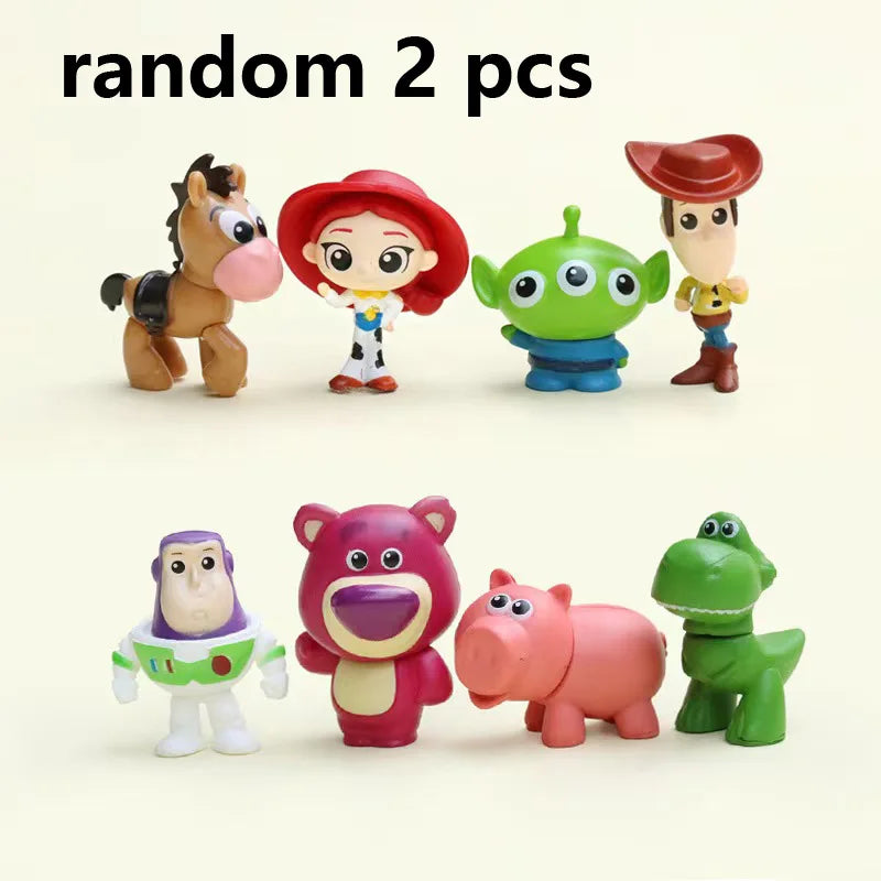 Toy Story 4 Woody Buzz Lightyear Versione Q Action Figure Mini Bambole Giocattoli per Bambini Modellini Regalo di Compleanno per Bambini