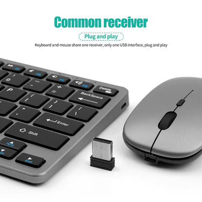 Set tastiera e mouse wireless 2.4G, combo tastiera e mouse Bluetooth 5.0, 2 modalità, mini tastiera e mouse per accessori PC portatili