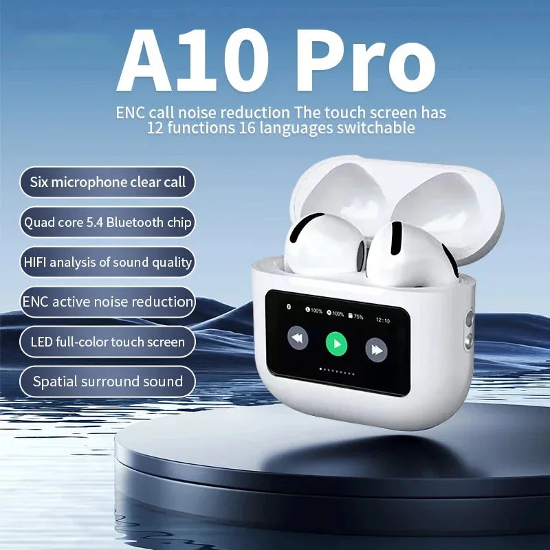 Auricolari Bluetooth 5.3 ANC Wireless Con Cancellazione Del Rumore Impermeabili Touch Supporto Alexa Siri Per Sport