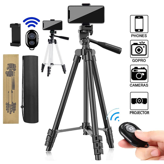 Treppiede Per Smartphone In Alluminio 102 Cm Con Registrazione Video E Supporto Fotografico Universale Bluetooth