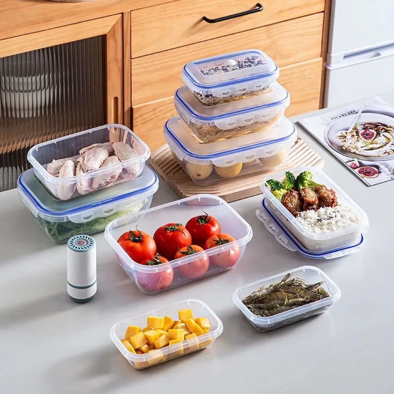1/3PCS Scatola di Conservazione degli Alimenti Sottovuoto Contenitore di Immagazzinaggio Frigo Organizzatore Microonde Sicuro Conservazione Fresca Scatola di Tenuta Dispenser di Alimenti