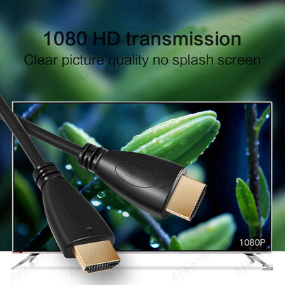 AIXXCO 0.5M 1.5M 1M 2M 3M 5M 10M 15M Placcato Oro Cavo compatibile HDMI 1.4 1080p Cavi video 3D per HDTV Splitter Switcher