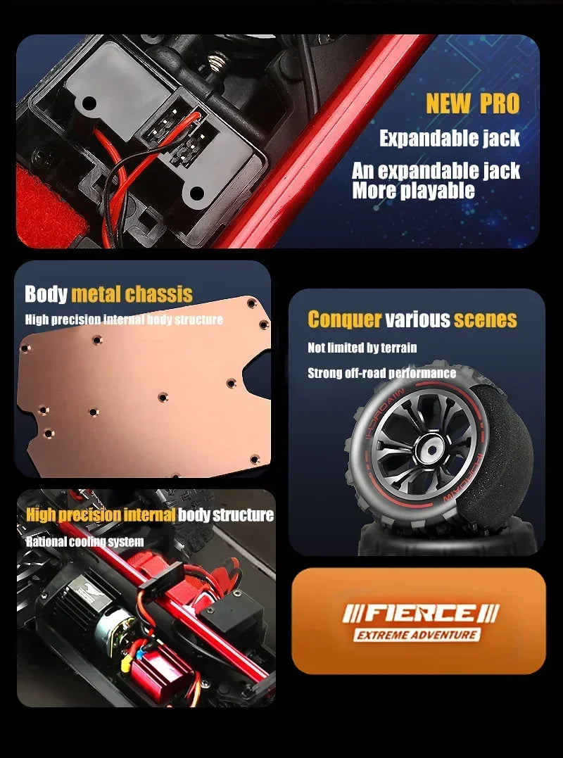 9522PRO 85KM/H Auto RC ad alta velocità Brushless a quattro ruote motrici Off-road Drift 1:16 Auto da corsa professionale 9522 50KM/H Giocattolo per ragazzi