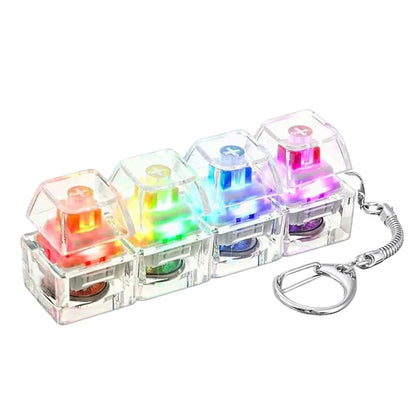 Portachiavi Tastiera Luminosa Antistress Con Pulsante Led Per Persone Ansiose Accessorio Da Scrivania