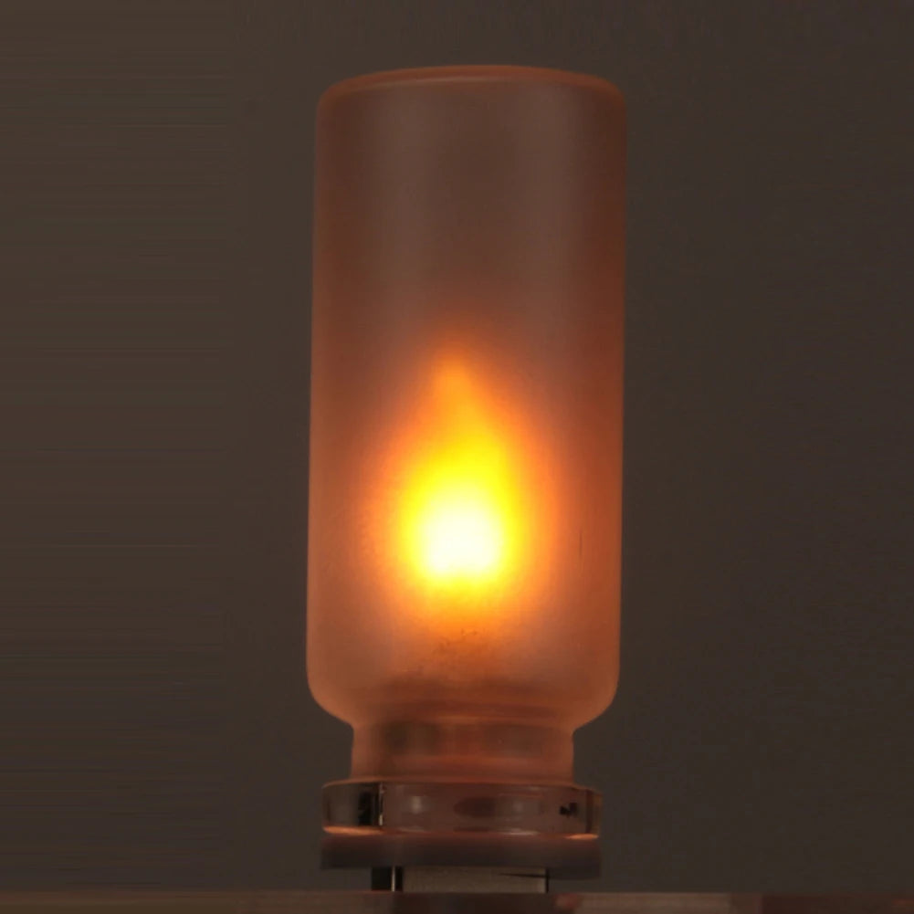 Candela LED USB Tremolante In Vetro Satinato, Luce Notturna Decorativa Per Casa Auto