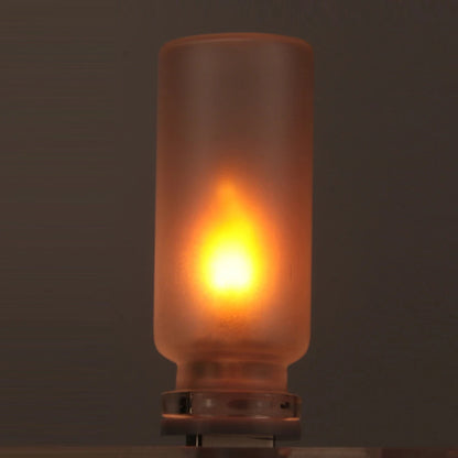 Candela LED USB Tremolante In Vetro Satinato, Luce Notturna Decorativa Per Casa Auto