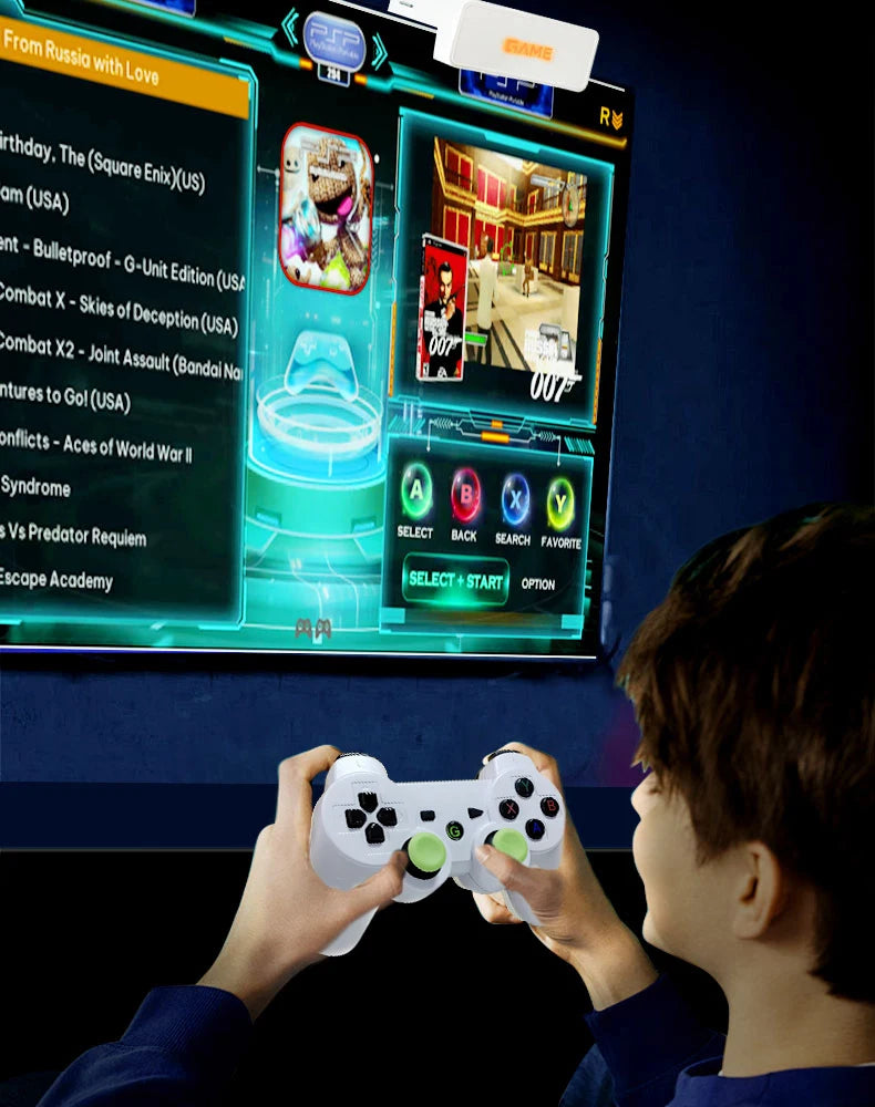 Nuova Console di Gioco Coopreme Y7 X7 128G 2026 con Sistema Linux, Video 4K, TV Box, Controller Wireless, Giochi Retro 10000+ e Supporto PSP