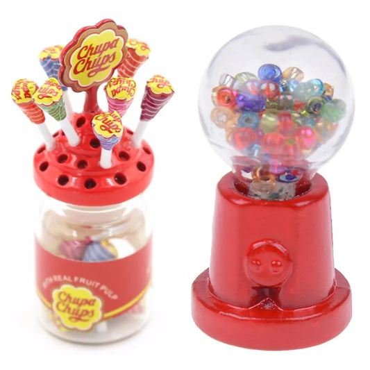 Lecca Lecca Miniatura Con Custodia Per Casa Delle Bambole Dolce Plastica Accessori Cucina