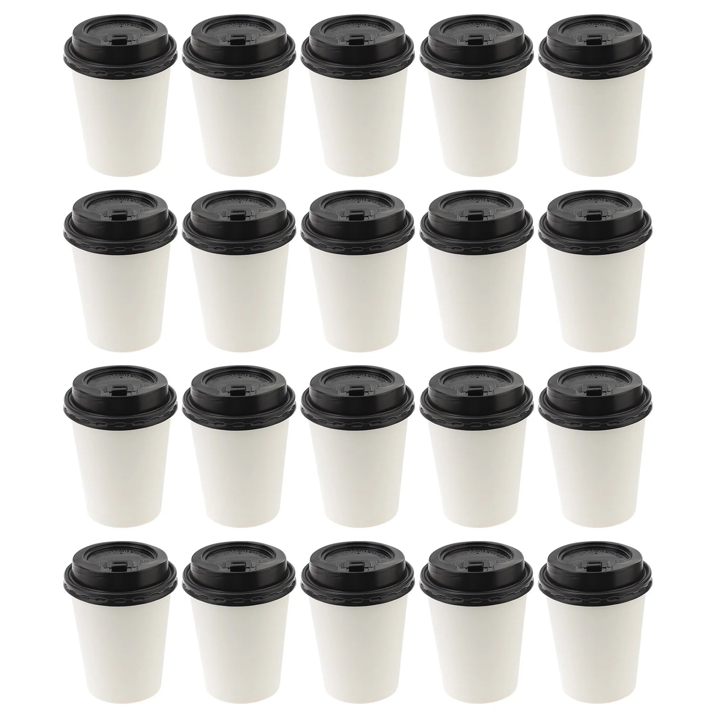Tazze Da Caffè Usa E Getta Con Coperchio In Carta Kraft 50 Pezzi Per Ufficio Asporto