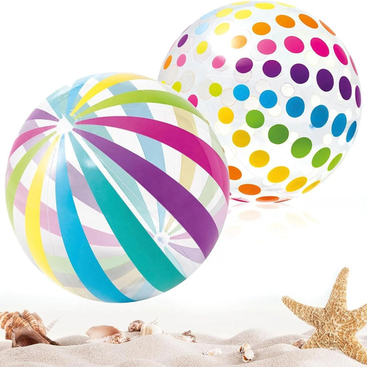 Pallone Da Spiaggia Gonfiabile 40 Cm Colorato Per Giochi In Piscina E Feste Estive