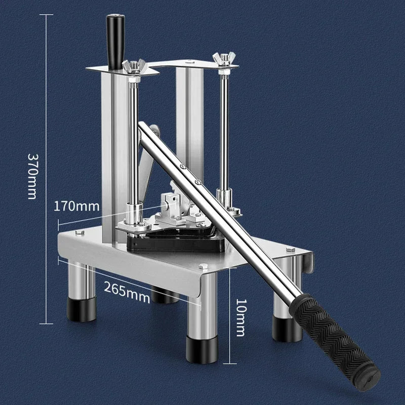Tagliapatate Industriale Inox Dicer Verticale Manuale Per Patatine 7 10 14 Mm Verdure Frutta