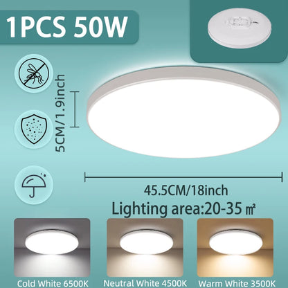 Plafoniera LED Da Soffitto 18W-50W 220V, Illuminazione Moderna Per Soggiorno E Decorazione Casa