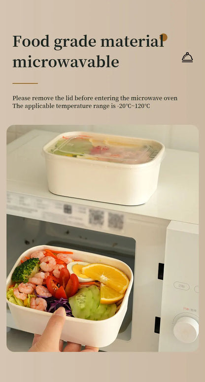 25 pz/set Scatole di Carta Kraft Usa E Getta Scatole per il Pranzo con Coperchi Ciotole per Imballaggio di Fast Food Bento Box per la Catering Da Asporto