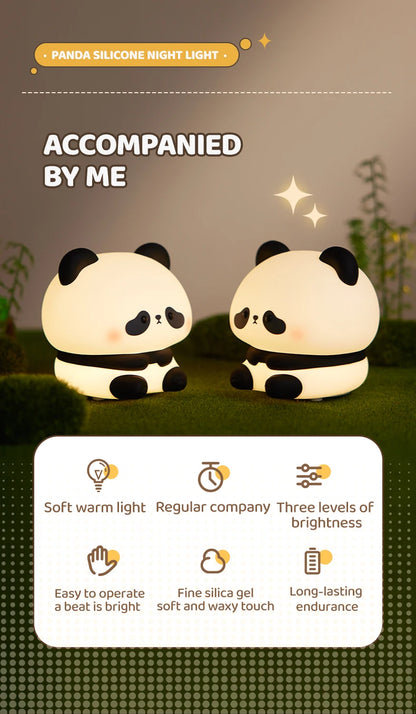 Luce Notturna Panda Led Con Touch Usb Ricaricabile Per Cameretta Decorazione Per Bambini