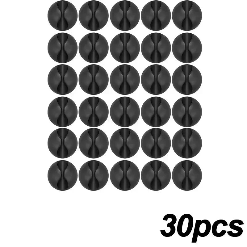 Clip per cavi Supporto per cavo telefonico Linea dati USB Organizzatore in silicone Gestione cavi autoadesiva Avvolgicavo Cavo per caricabatterie per auricolari