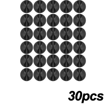 Clip per cavi Supporto per cavo telefonico Linea dati USB Organizzatore in silicone Gestione cavi autoadesiva Avvolgicavo Cavo per caricabatterie per auricolari