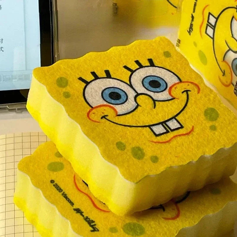Spugna Per Piatti Con Spazzola Integrata SpongeBob Panno Cucina Abrasiva Per Pulizia Efficace