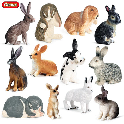 Oenux Farm House Modello Action Figures Agricoltore Moto Mucca Gallina Maiale Animali Set Figurine in miniatura PVC Simpatico giocattolo educativo per bambini