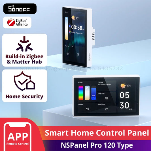 NSPanel Pro 120 Pannello Controllo Smart Home Monitoraggio Consumo Energetico Modulo Zigbee