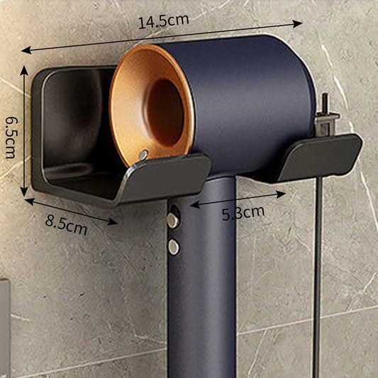 Porta Asciugacapelli A Parete Con Mensola In Plastica Per Bagno E Organizzazione Degli Accessori