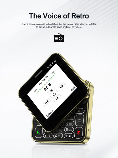 Telefono Mini Dual Sim Con Schermo Rotante Da 2,4 Pollici Slider Torcia E Funzione Blocco Contatti