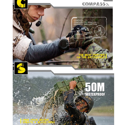 NORTH EDGE Sport da uomo Orologio digitale Ore Corsa Nuoto Esercito militare Orologi Altimetro Barometro Bussola impermeabile 50 m