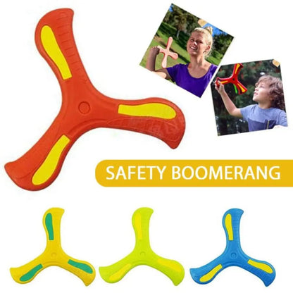 Boomerang Morbido Tre Foglie Disco Volante Esterno Interattivo Per Bambini Adulti