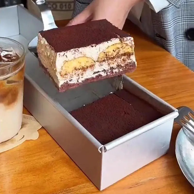 Teglia Rettangolare Antiaderente In Acciaio Inox Per Torte Tiramisù Cheesecake Pasticcini Dolci
