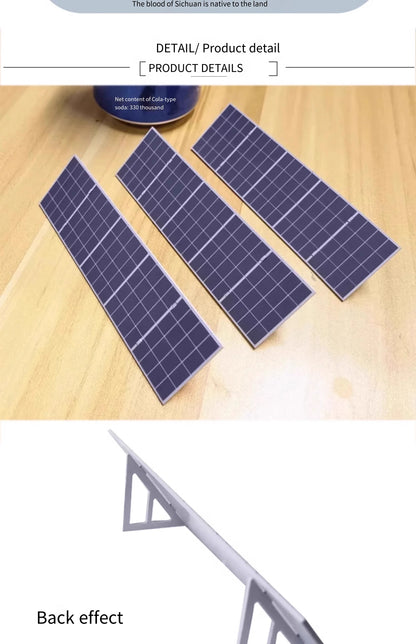Set Educativo Pannello Solare Miniaturizzato Stampato In 3D Adesivi Personalizzabili Energia Verde