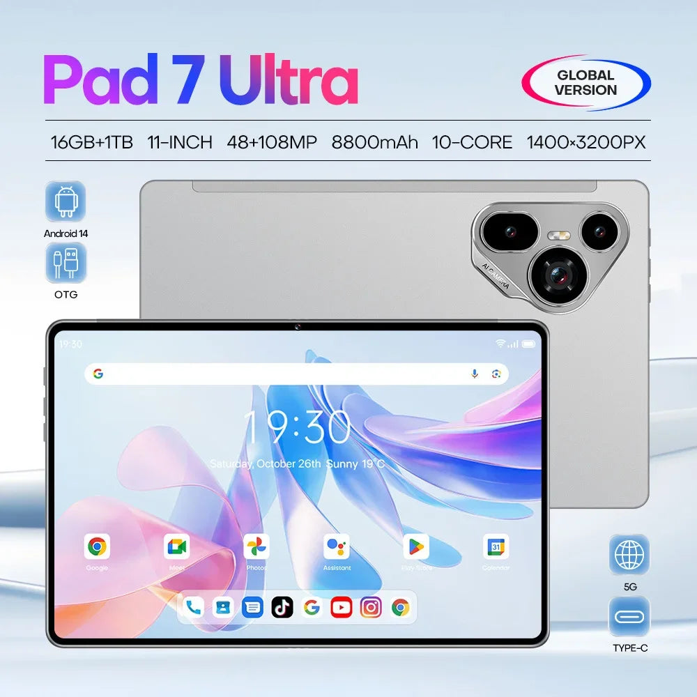 Pad 7 Ultra Tablet 10.1 Pollici Con TV Led Funzione Chiamata Dual Sim Dual Standby