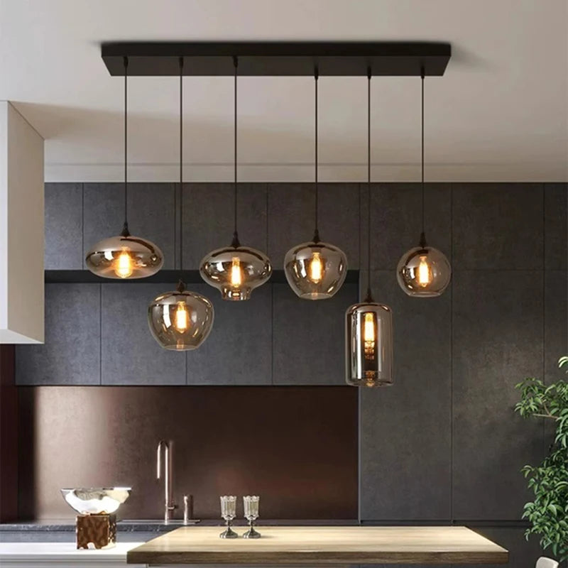 Lampada Sospensione Led Moderna In Acciaio Inossidabile Spazzolato per Soggiorno E Sala Da Pranzo