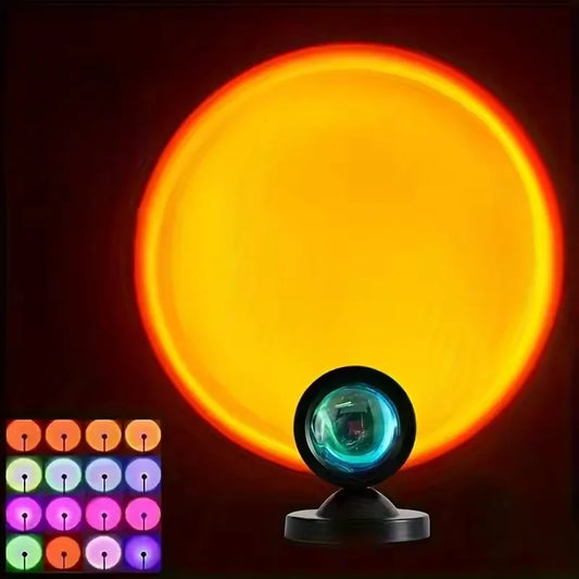 Proiettore Notturno Tramonto Con Telecomando Luce LED RGB Cangiante A 16 Colori Per Camera Da Letto