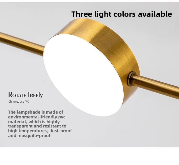Lampada A Sospensione Postmoderna Tre Teste Per Ristorante In Ferro Nero E Oro Illuminazione Minimal Nordica Di Lusso