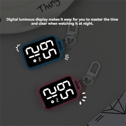 1/4 pezzi LED portachiavi orologio da tasca display digitale orologio elettronico per zaini per studenti giovani chiavi ciondolo orologio presente