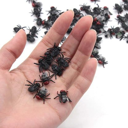 Set Insetti Volanti Finti In Silicone Mosche Giocattolo Realistiche 10 Pezzi Per Scherzi