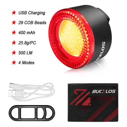 Luci Frontali e Posteriore per Bicicletta Ricaricabili USB Impermeabili LED COB MTB e Bici da Strada